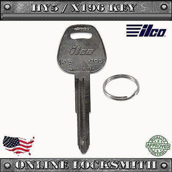 New Key For Hyundai & Mitsubishi Vehicles Replacement Uncut Blade - X196 / HY5