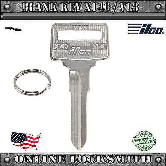New Key For Volvo 1984-1993 Vehicles Replacement Uncut Key Blade - X140 / VL8