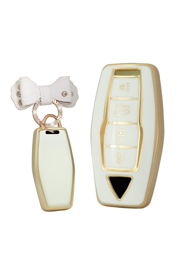 New Key Shells Key Fob Cover Fit for Mitsubishi Outlander 2021 2022 2023 TPU Key Cover Accessories 4 Button Keychain