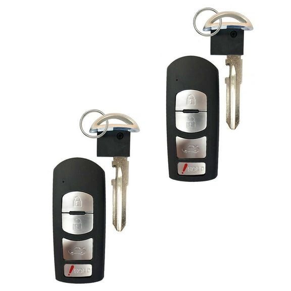 New Keyless Entry Smart Remote Key Fob For 2014-2018 MAZDA 6 3 WAZSKE13D01/D02 315Mhz 49 chip (2 pack)