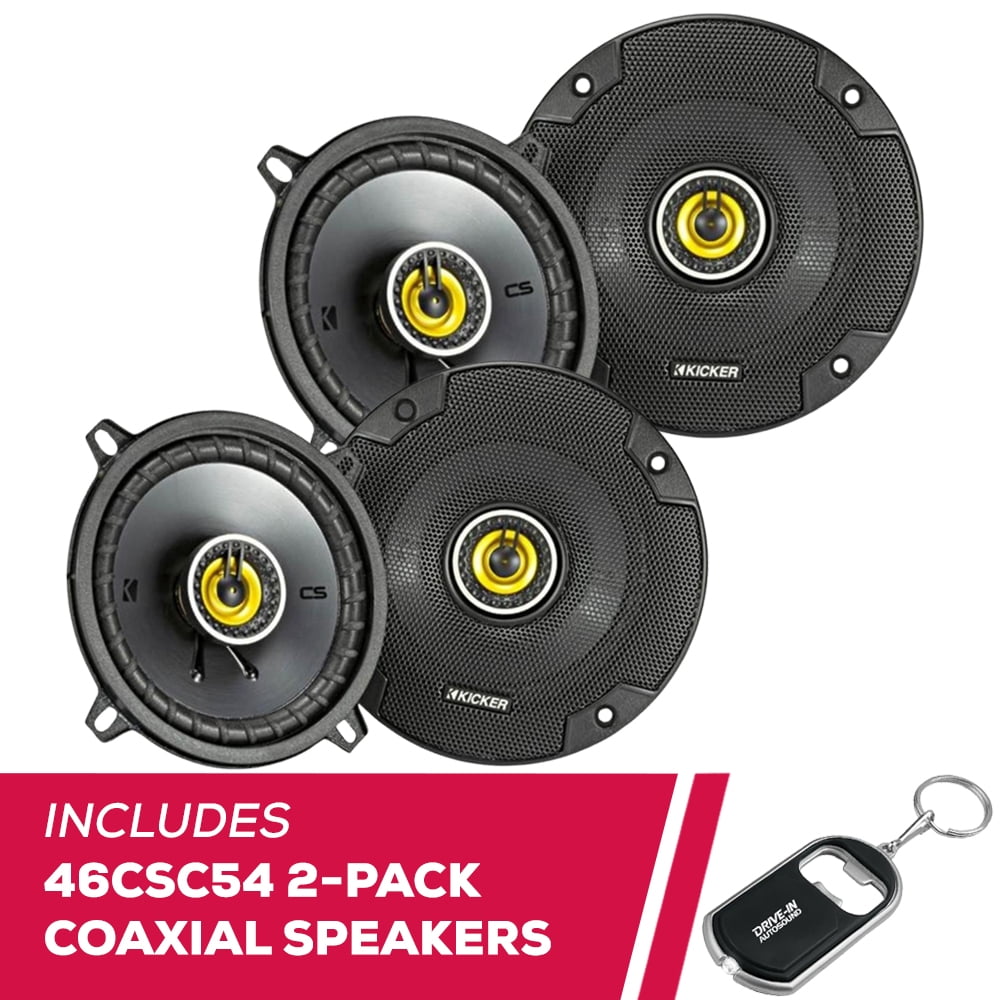 Best 5 1 4 Coaxial Speakers New Kicker 2 Pairs Of 46CSC54 CS Series 5-1/4" Coaxial Speaker w/ 225W
