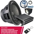 thumbnail image 1 of New Kicker 42CWQ122 12" Subwoofer & 46CXA4001T Amp & Ported Enclosure & Wiring Kit, 1 of 4