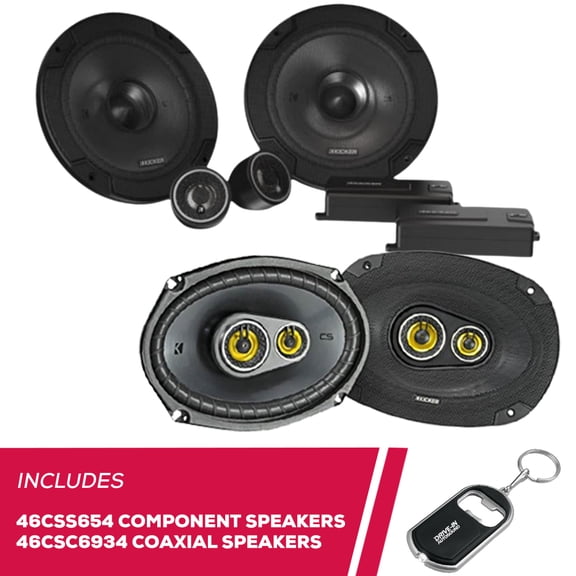 New Kicker 46CSS654 CS Series 6.5" 2-Way Component Speaker & 46CSC6934 6"x9" Speaker