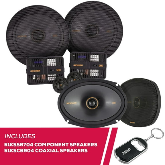 New Kicker 51KSS6704 6.75" Component Speakers and 51KSC6904 6"x9" Coaxial Speakers