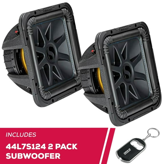 New Kicker Pair Of 44L7S124 L7S Solo-Baric 12" Subwoofer with Dual 4-Ohm Voice Coils