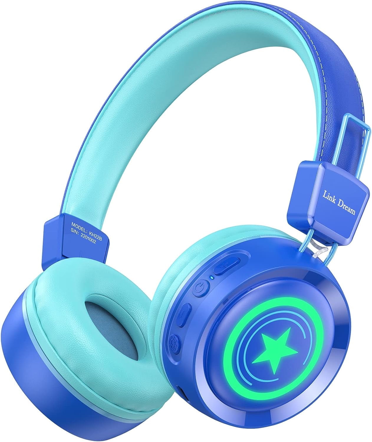 New Bee Kids Bluetooth Wireless Headphones, Boys Girls over Ear Adjustable Foldable Headphone