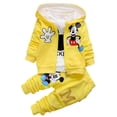 thumbnail image 1 of New Kids Girls Boys Clothing Sets Autumn Hooded Coat+T-Shirt+Pants Baby Cotton 3 Pcs Tracksuits, 1 of 5