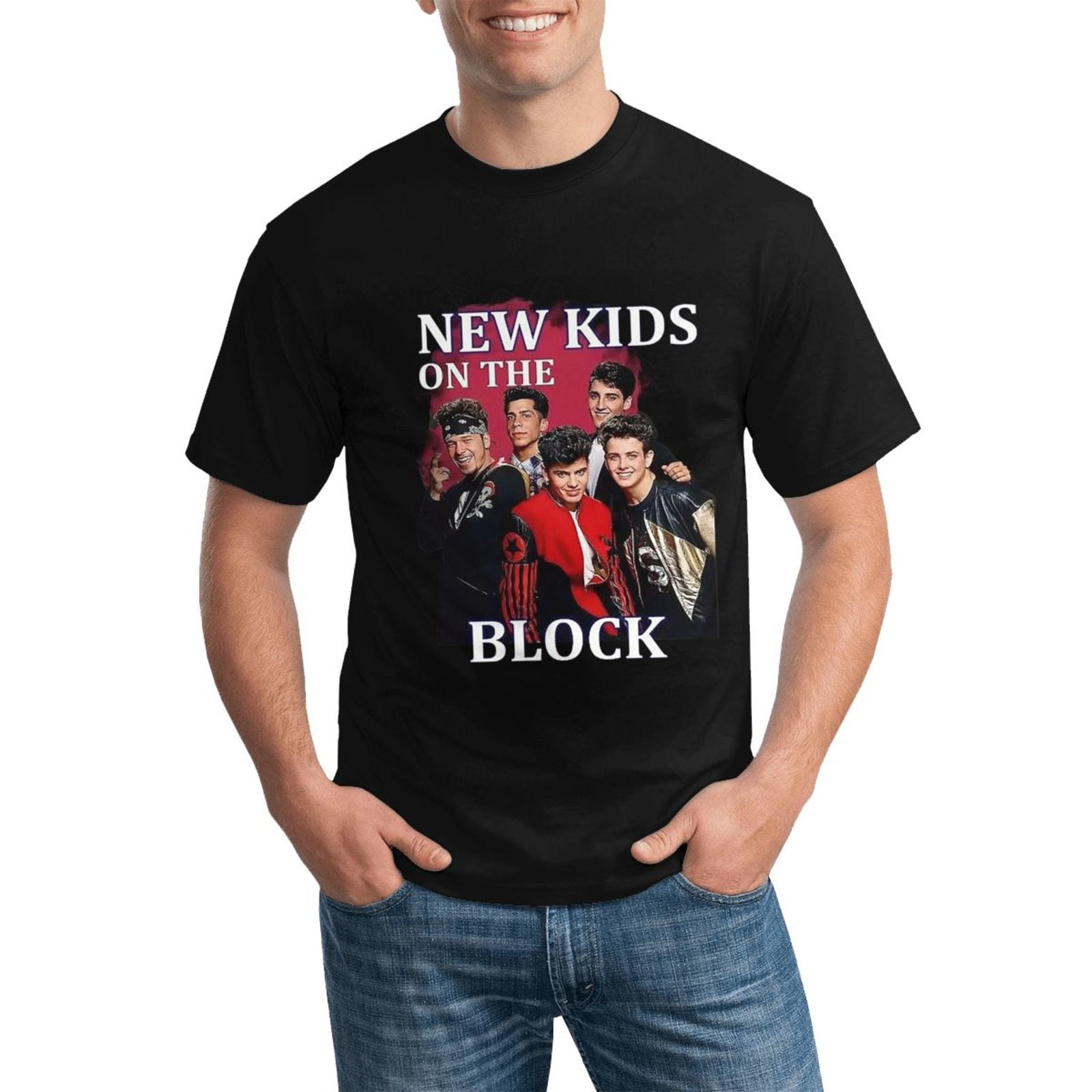 New Kids On The Block Vintage 90's Style Music Boy Band T-Shirt Funny  Birthday Black Cotton Tee Vintage Gift Men Women - Walmart.com