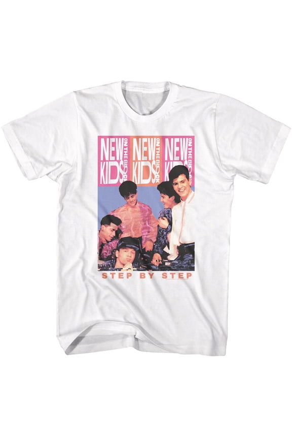 New Kids On The Block Triple Logo White T-Shirt