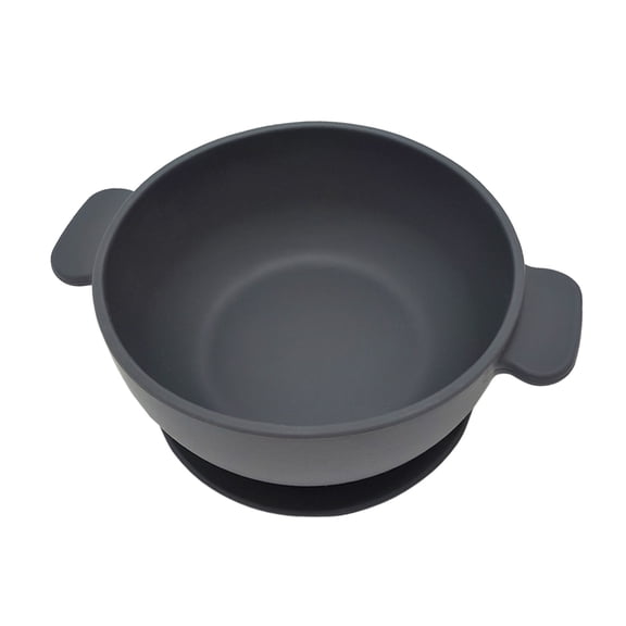 New Kids Silicone Tableware, Baby Complementary Food Double Ear Bowl, Soup/Steamed Egg Bowl, Heat-Resistant, Anti-Overflow