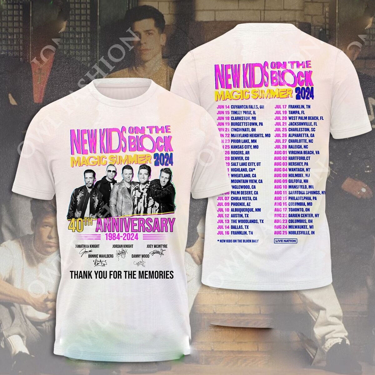 New Kids on the Block The Magic Summer Tour 2024 3D Shirt, New Kids