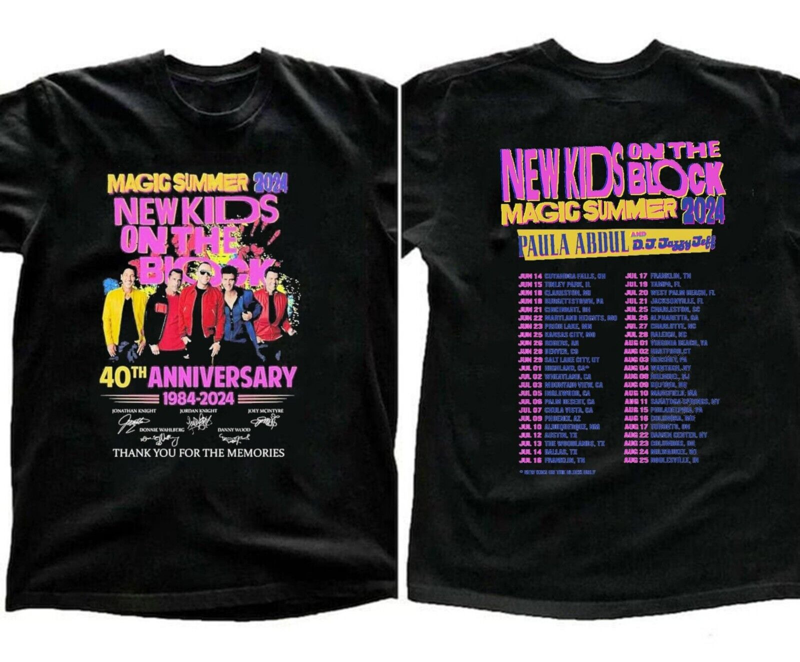 New Kids on the Block The Magic Summer Tour 2024 TShirt For Fans