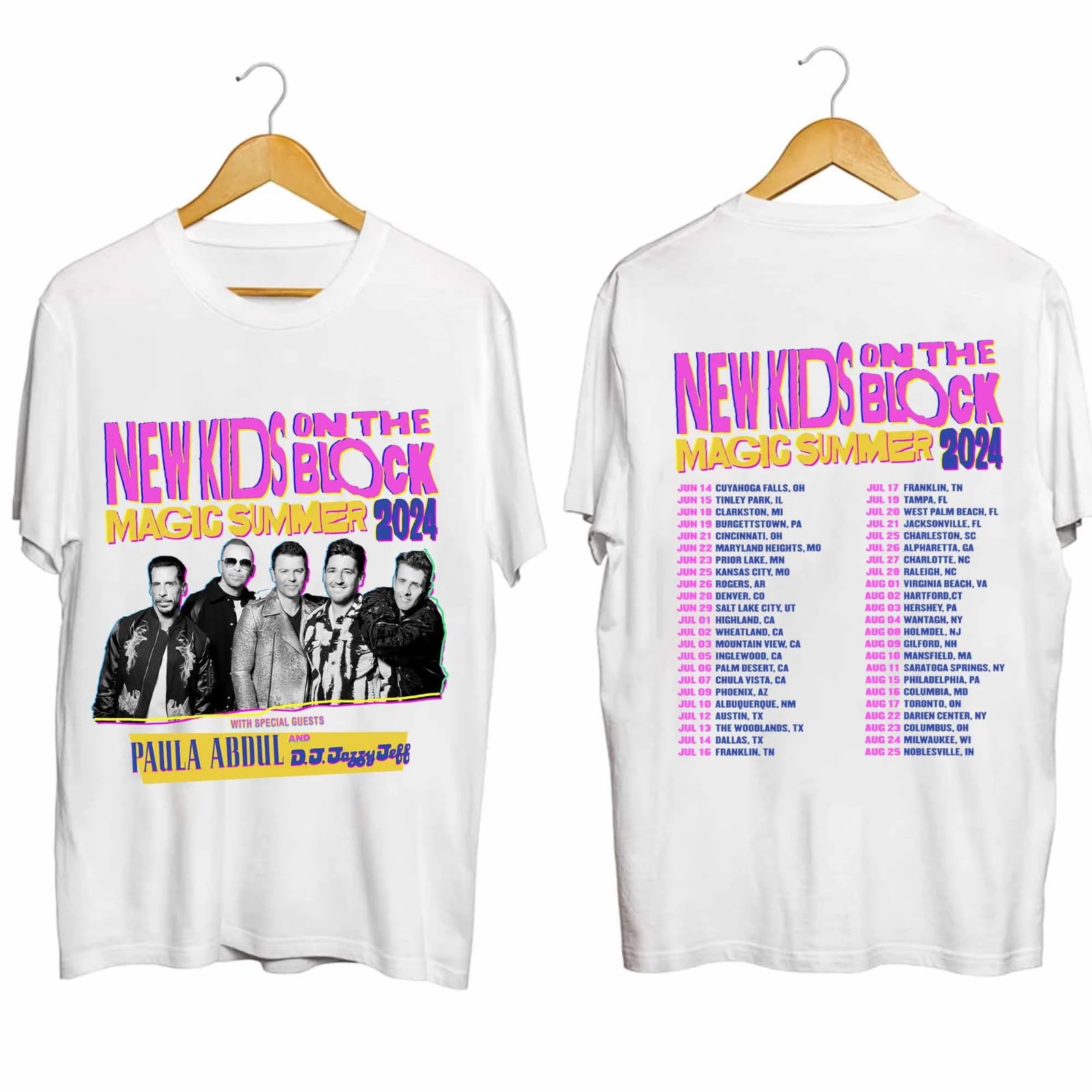 New Kids on the Block The Magic Summer Tour 2024 TShirt Size S3XL For