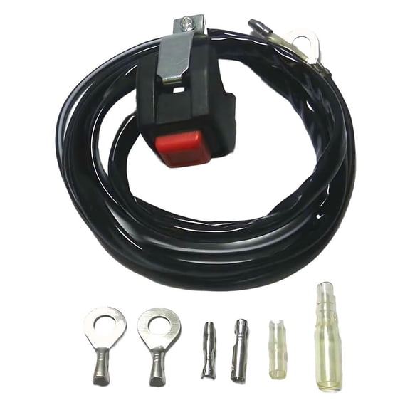 New Engine Kill Switch Stop Button Compatible with 1975-2025 Suzuki RM RMZ DRZ DR RMX 50-500cc Dirt Bike 37820-14X50 37820-40401 37820-00B00 37820-04430 Direct Plug-In Install 2-Stroke