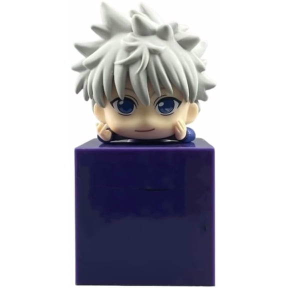 New Killua Figure, Gon Freecss Figure, Kurapika Figure, Lying Q Version Anime Figures 10cm/3.9inch PVC Characters Collectible Souvenirs Gifts (a)
