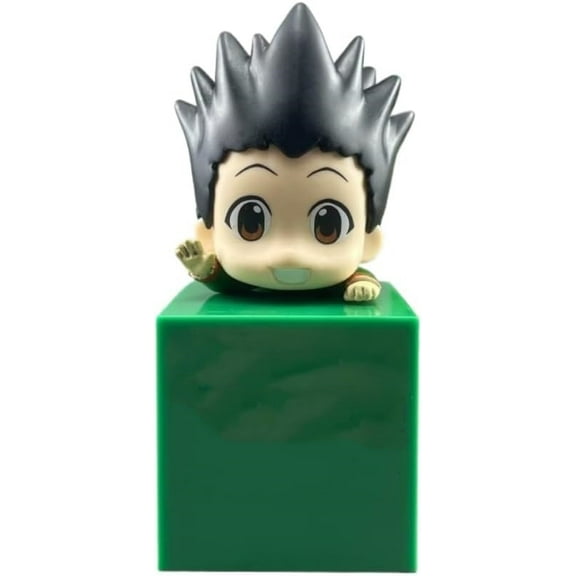 New Killua Figure, Gon Freecss Figure, Kurapika Figure, Lying Q Version Anime Figures 10cm/3.9inch PVC Characters Collectible Souvenirs Gifts (b)