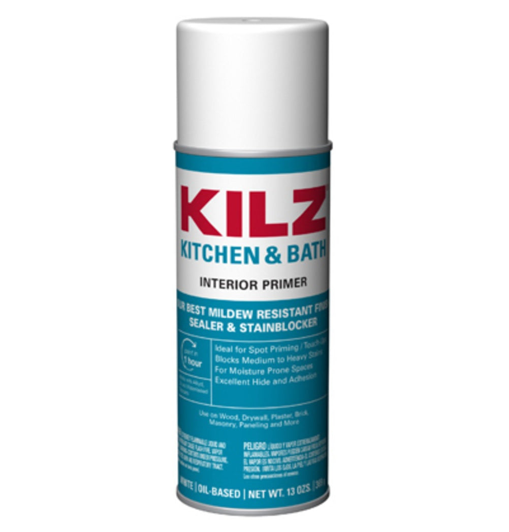 New Kilz L204547 Kitchen & Bath Aerosol Spot Primer, 13 Ounce