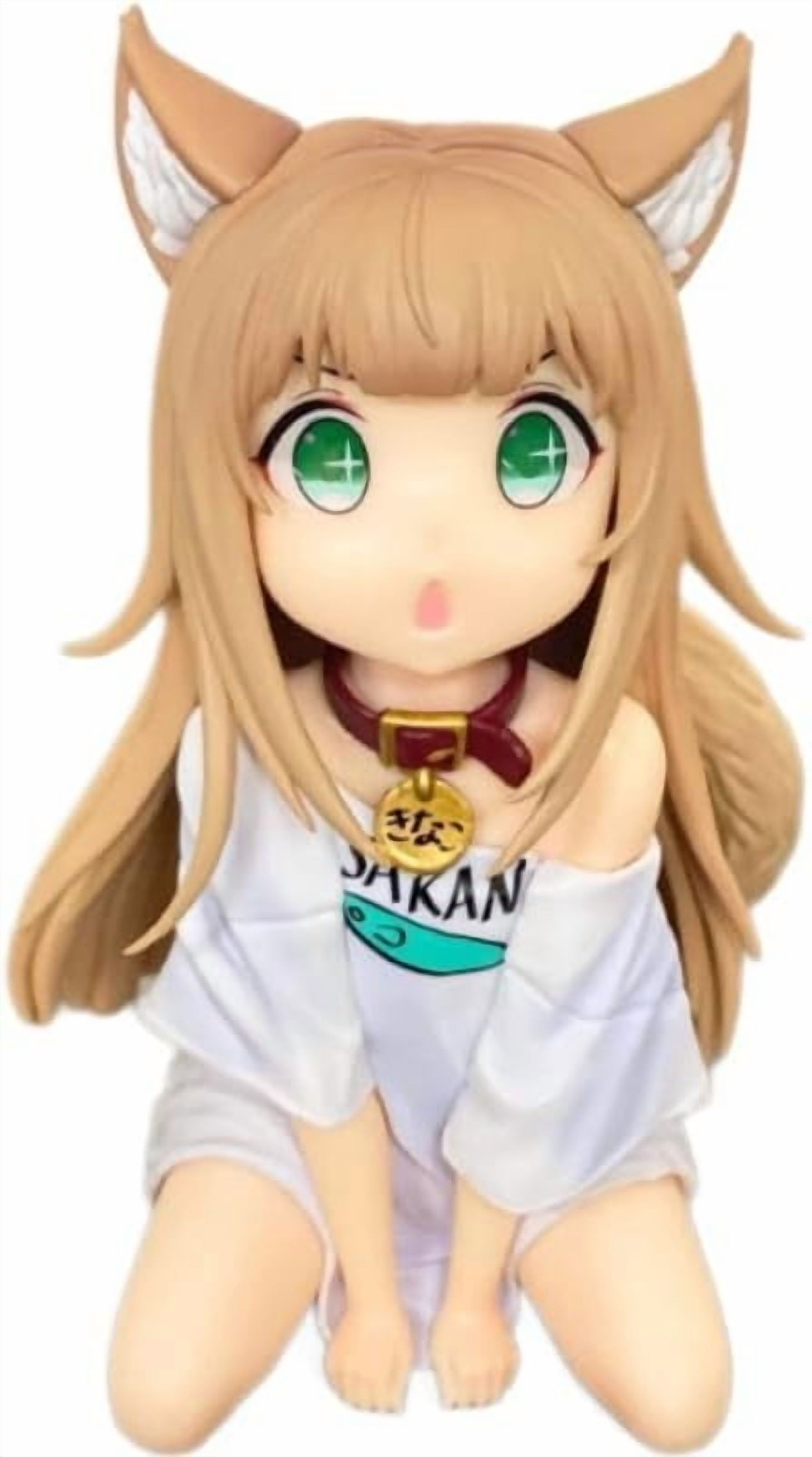 New Kinako Figure, Sitting Surprised Q Version Kinako Action Figures 11cm/4.3inch PVC Characters Collectible Handicrafts Souvenirs for Anime Fans Gifts