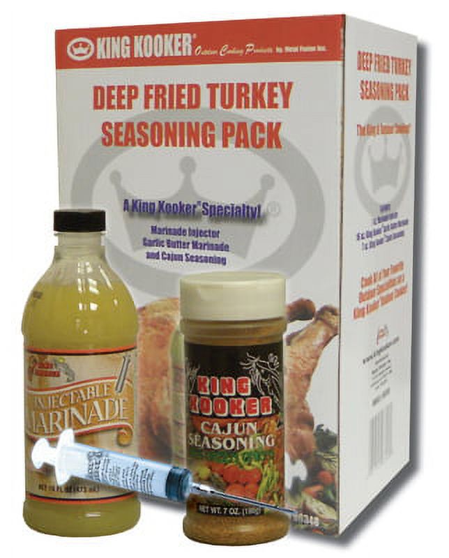 New King Kooker Deep Fried Turkey Seasoning Pack Includes 16 OZ Garlic
