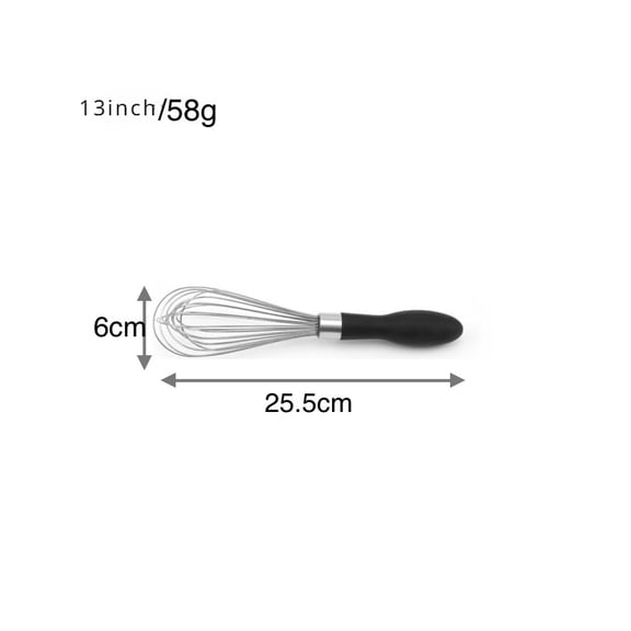 New Kitchen Cooking Baking Hand Whisk Stirrer Whisk Food Mixer Plastic Handle Design 13 inch