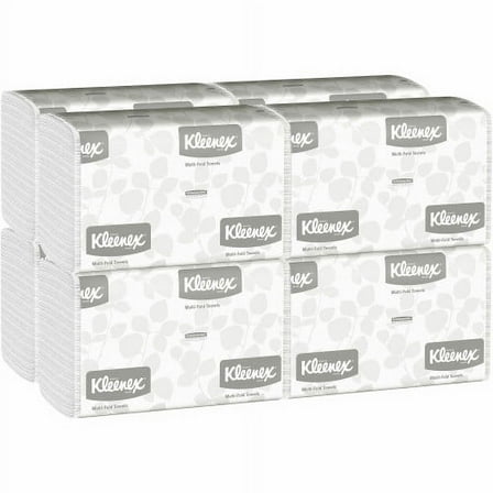 New Kleenex Multi-Fold Paper Towels, Convenience, 9.2 x 9.4, White, 150/Pack, 8 Packs/Carton