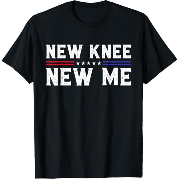 New Knee New Me Funny Broken Knee Surgery Recovery T-Shirt100% cotton