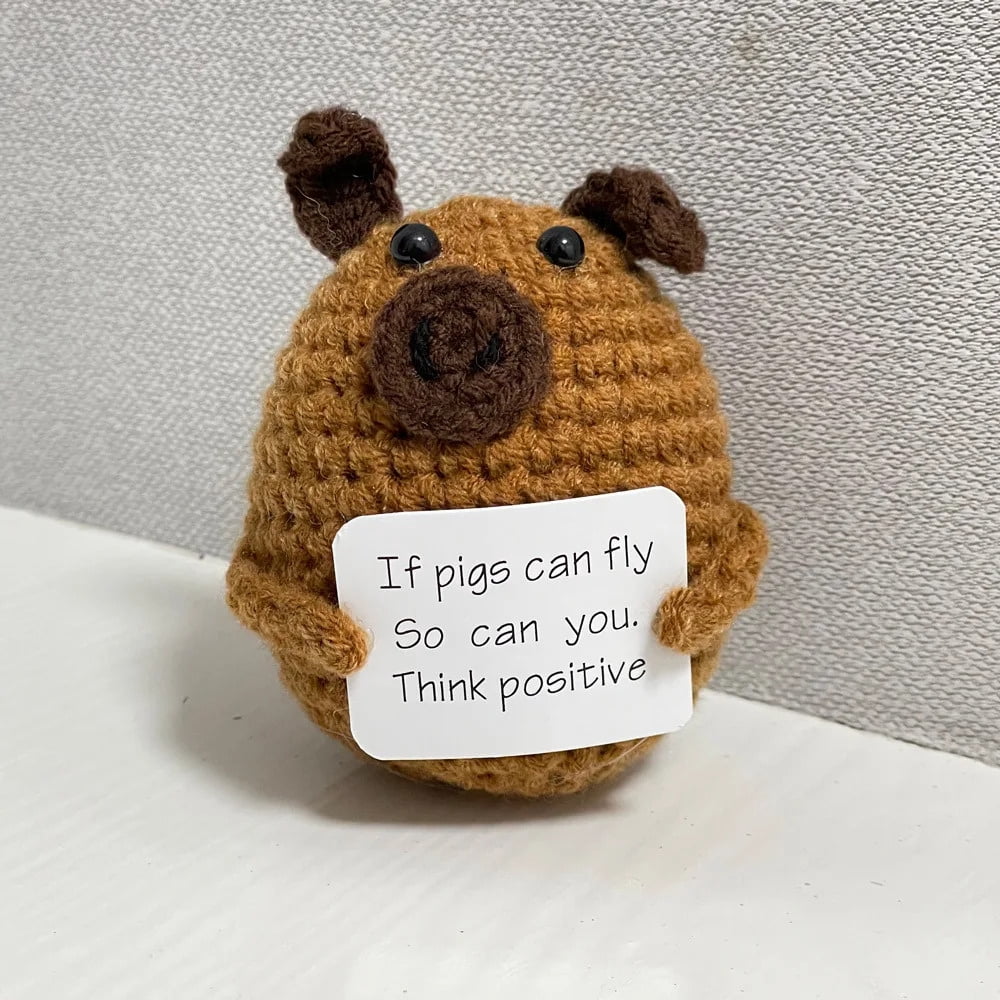 New Knitted Positive Turtle Doll Handmade Emotional Support Positive ...