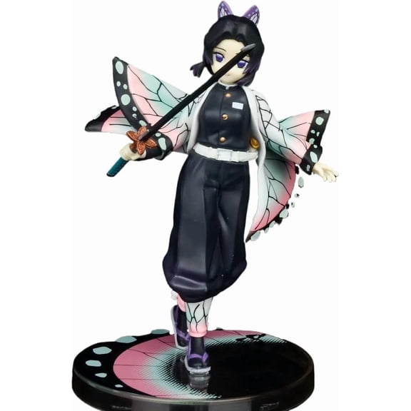 New Kochou Shinobu Figure Standing Holding A Knife Kochou Shinobu Anime Figures 18cm/7.1inch PVC Character Figurine Cosplay Model Gift