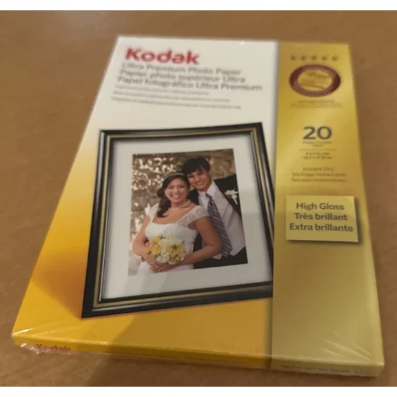 New Kodak Ultra Premium Photo Paper; 5X7, High Gloss, 20 Sheets