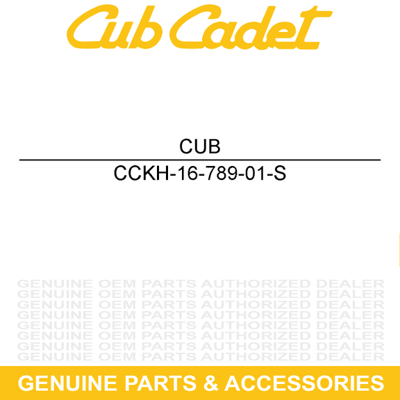 CUB CADET KH-16-789-01-S Confidant Maintenance Kit XT2 GX50 LX42 SLX50 SLX54