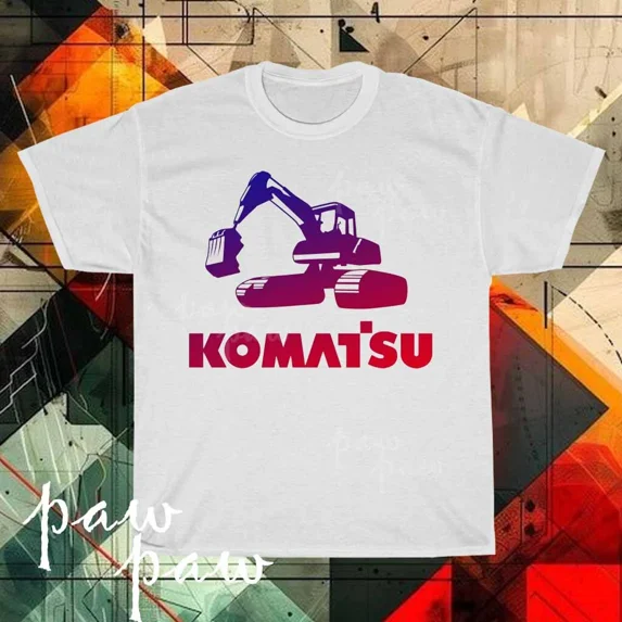 New Komatsu Excavator Logo Men's T-shirt funny size S to 5XL