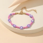 New Korean Cute Daisy Flower Bracelet for Women Girls Colorful Beaded Handmade Elastic Wristband Pulseras Jewelry Wholesale 2023-LY5402004