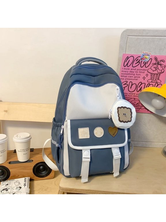 New Korean Version Of Fashion Leisure Student Schoolbags Large -Capacity Lightweight Travel Backpack Wild Trend Trendy -Handed Backpack