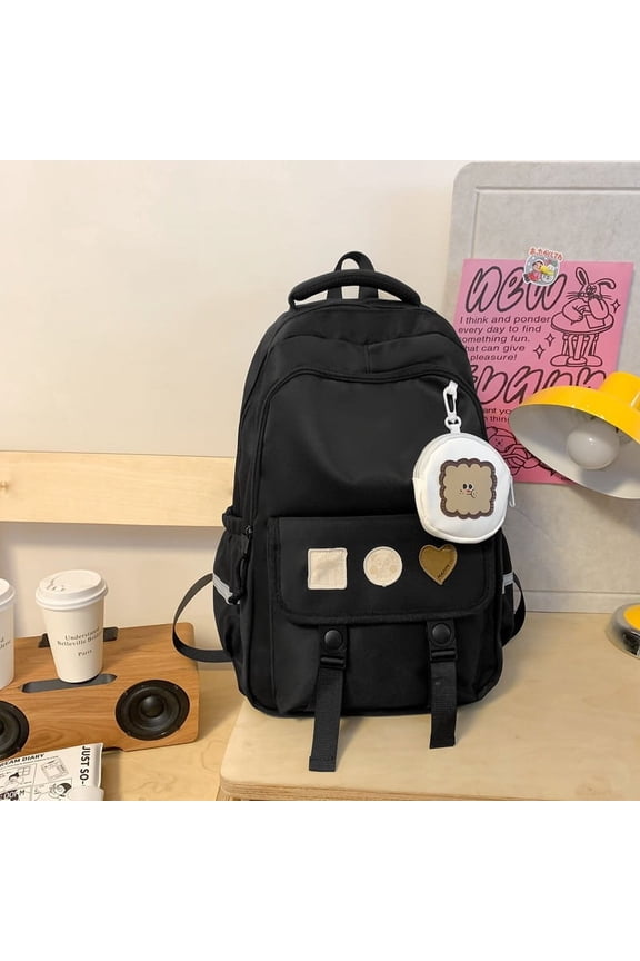 New Korean Version Of Fashion Leisure Student Schoolbags Large -Capacity Lightweight Travel Backpack Wild Trend Trendy -Handed Backpack