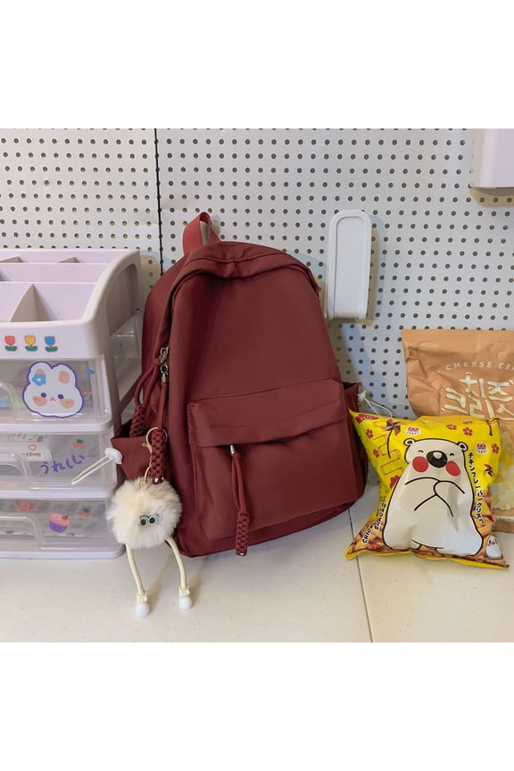 New Korean Version Of Small Fresh Fashion Backpack Trendy Wild Student Schoolbags Large Capacity Simple Commute Backpack