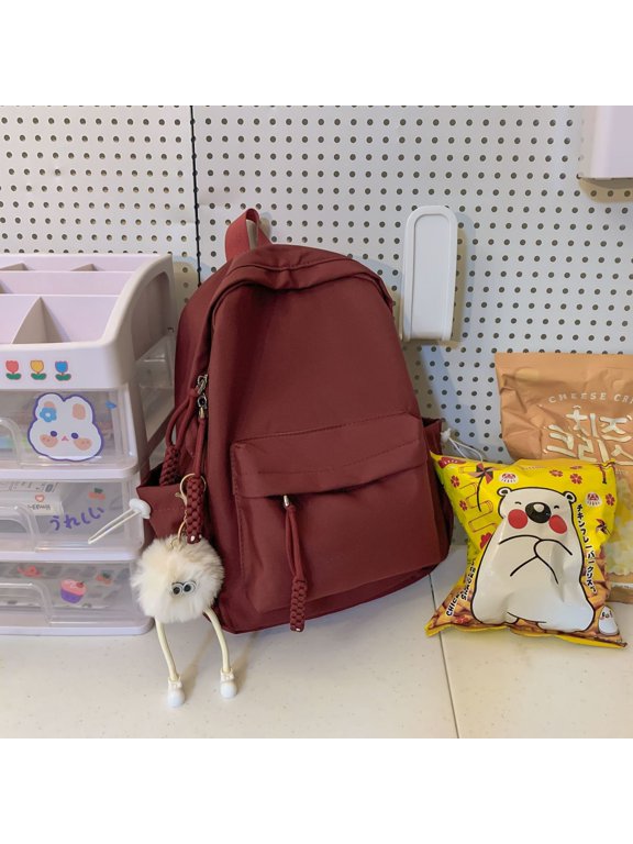 New Korean Version Of Small Fresh Fashion Backpack Trendy Wild Student Schoolbags Large Capacity Simple Commute Backpack