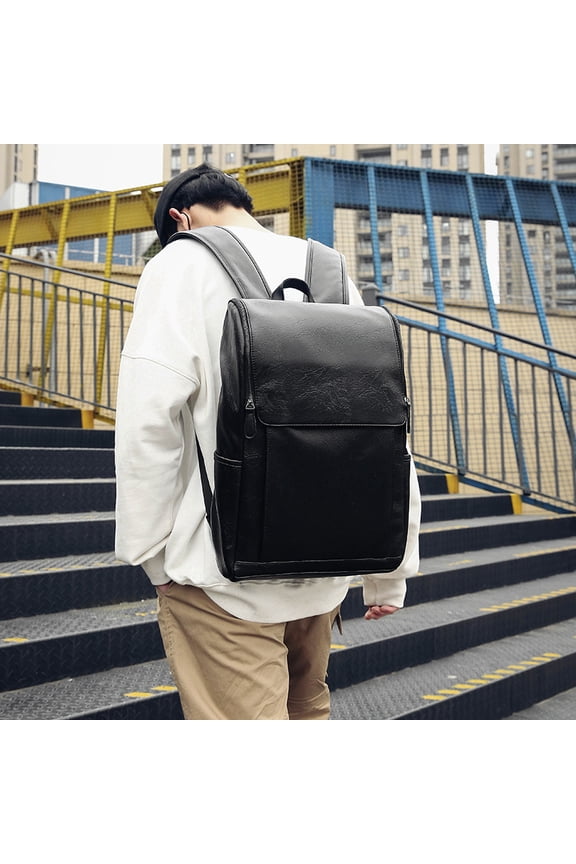 New Korean Version Of Soft Outdoor Backpack Student School Bag Leisure Bag British Computer Soft,Brown