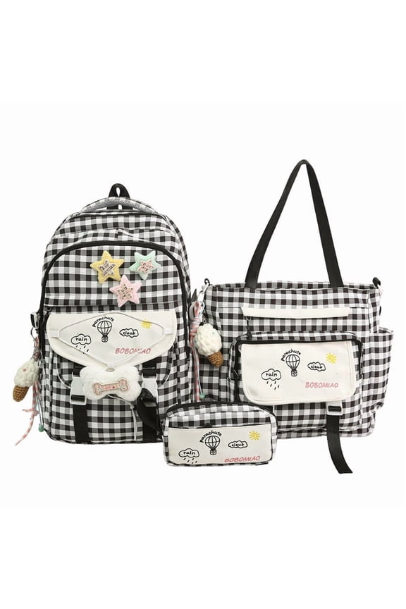 New Korean-style ins high-appearance contrasting color letter print large-capacity backpack for middle school students for tutoring classes