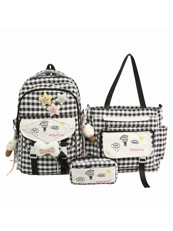 New Korean-style ins high-appearance contrasting color letter print large-capacity backpack for middle school students for tutoring classes