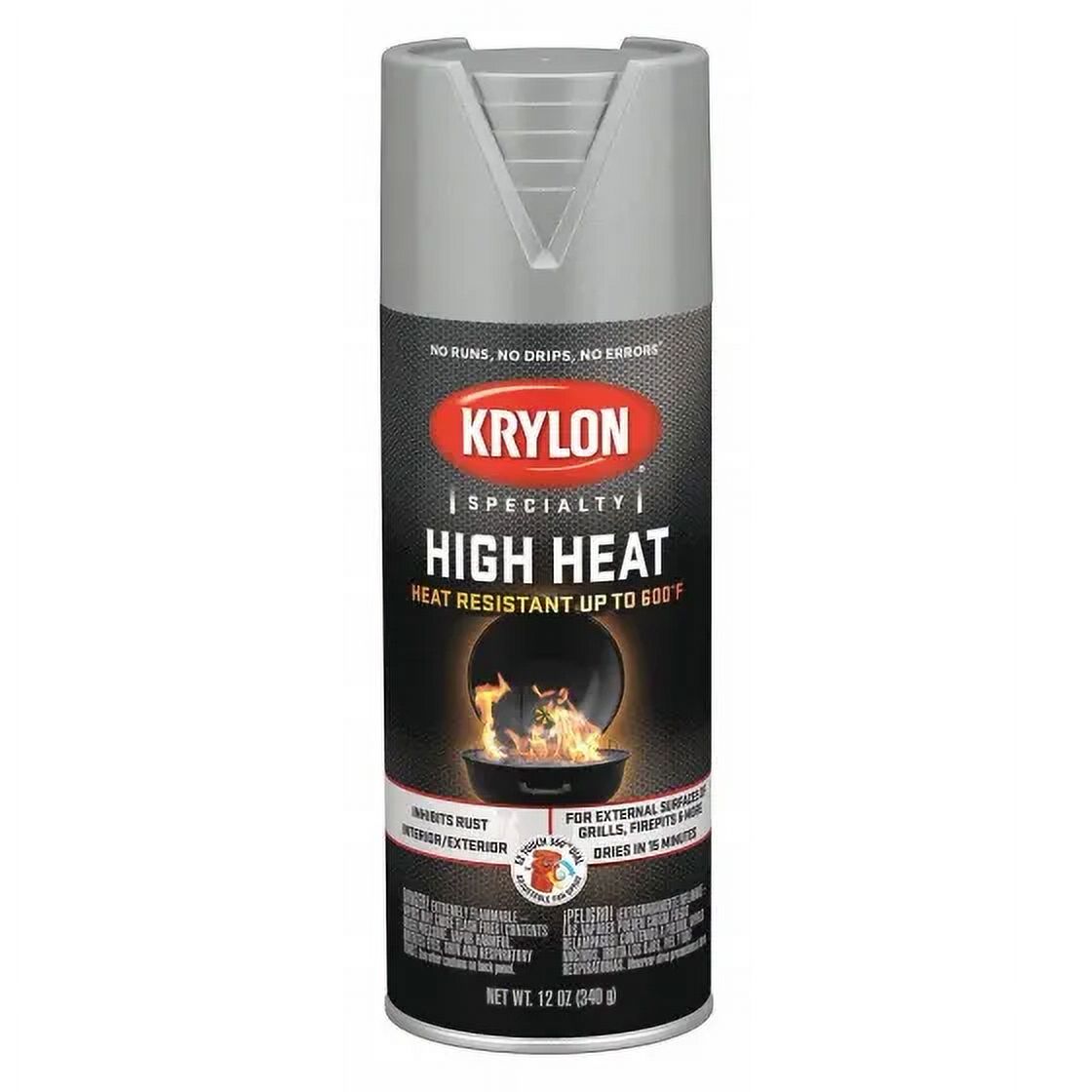 New Krylon 1407 High Heat Aluminum High Heat Spray Paint 12 Ounce