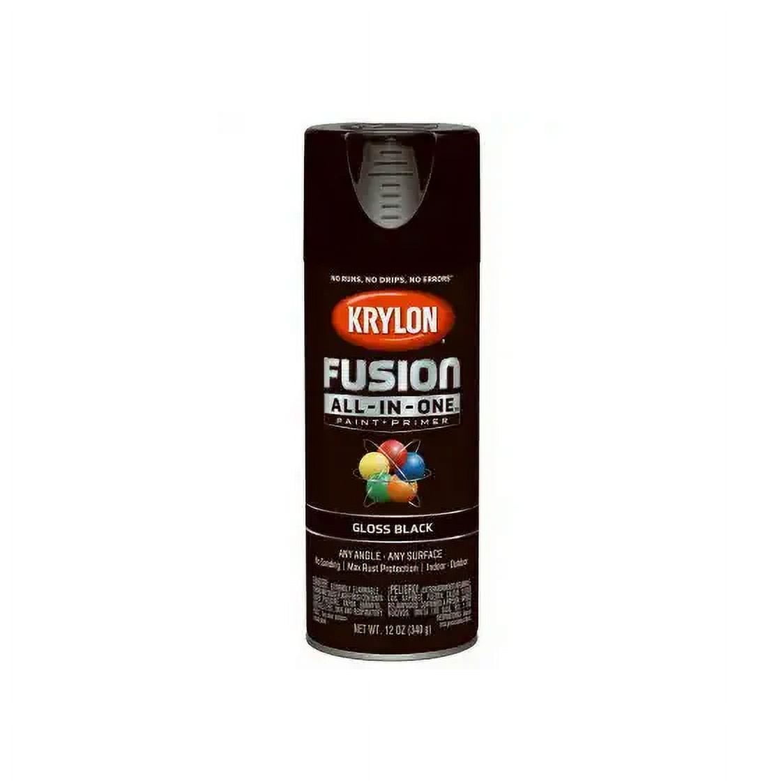 New Krylon K02702007 Fusion Spray Paint Gloss Black 12 Ounce