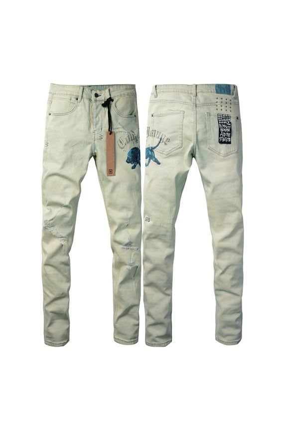 New Ksubi Jeans Men's 2025 New Fashion Trend High Quality Jeans Slim Fit Stretch Jeans for Men
