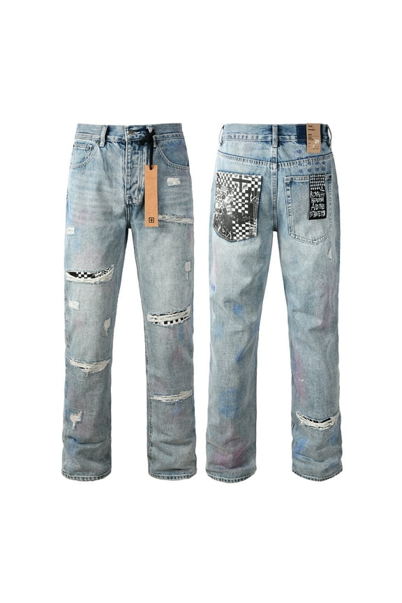 New Ksubi Jeans Men's 2025 New Fashion Trend High Quality Jeans Slim Fit Stretch Jeans for Men