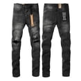thumbnail image 1 of New Ksubi Men Jean Fashion Casual Ripped Stretch High Quality Straight Skinny Slim Jeans, 1 of 7