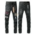 thumbnail image 1 of New Ksubi Men's Jeans 2025 High Quality Streetwear Slim Fit Stretch Jeans Baggy Ripped Straight Skinny Denim Pants, 1 of 10