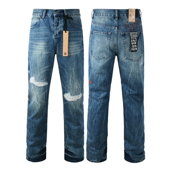 New Ksubi Men's Jeans 2025 High Quality Streetwear Slim Fit Stretch Jeans Baggy Ripped Straight Skinny Denim Pants