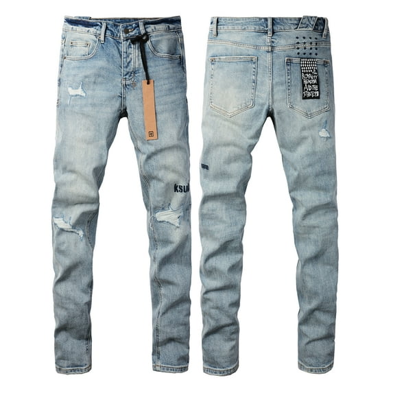 New Ksubi Men's Jeans 2025 New Fashion Trend High Quality Jeans Slim Fit Stretch Jeans Straight Skinny Denim Pants