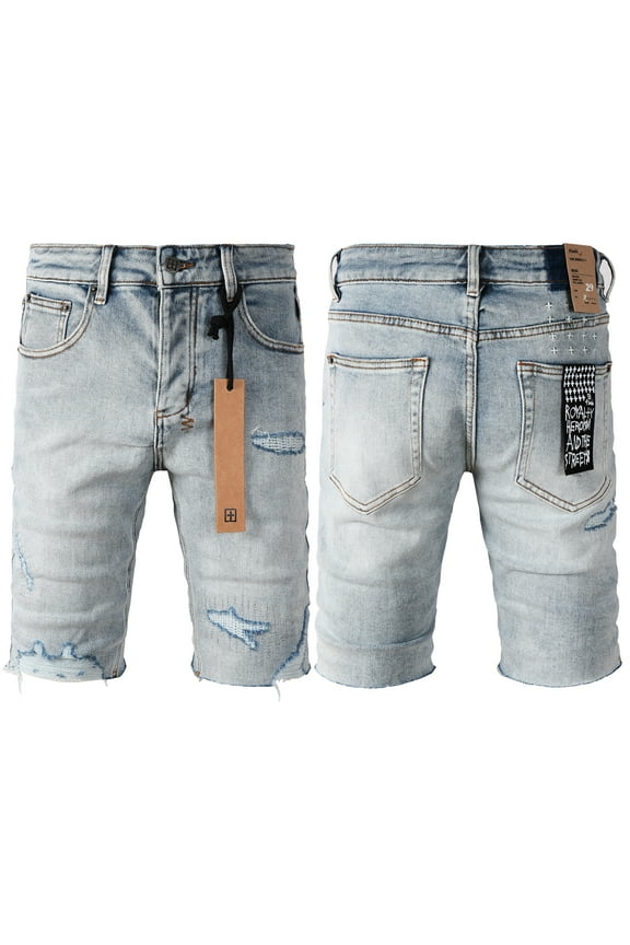 New Ksubi Men's Jeans Shorts 2025 Men's Fashion Casual Slim Fit Denim Shorts Ripped Short Jeans Below Knee