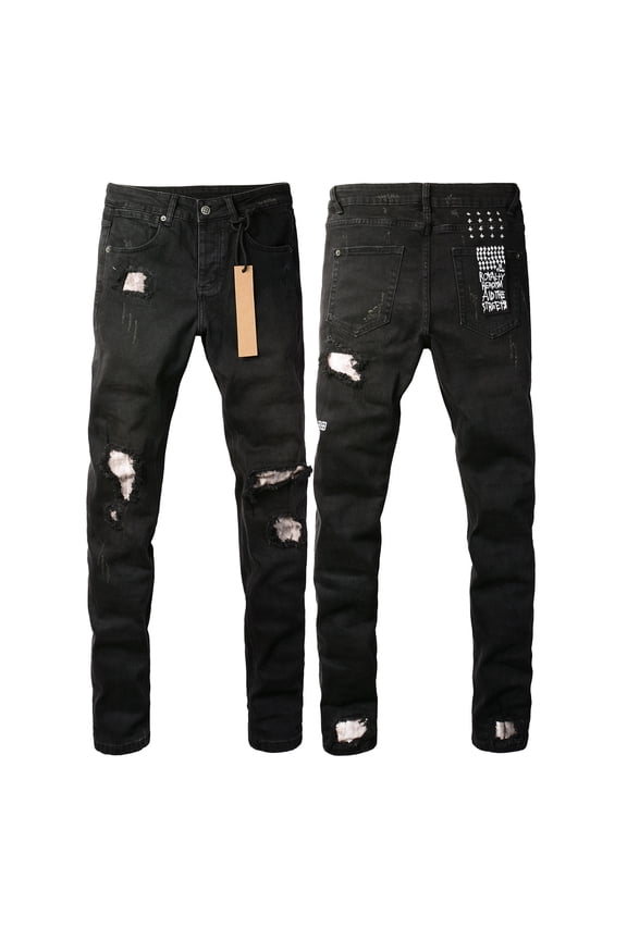 New Ksubi Men's Jeans Slim Fit Stretch Jeans Straight Skinny Denim Pants for Men Fashion Streetwear Biker Motocycle Holes Pants