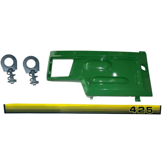 New Kumar Bros USA Right Side Panel , amp, Decal and Panel Retaining Clip Kit AM128982 M116142 Fits John Deere 425 S No. Below 070000